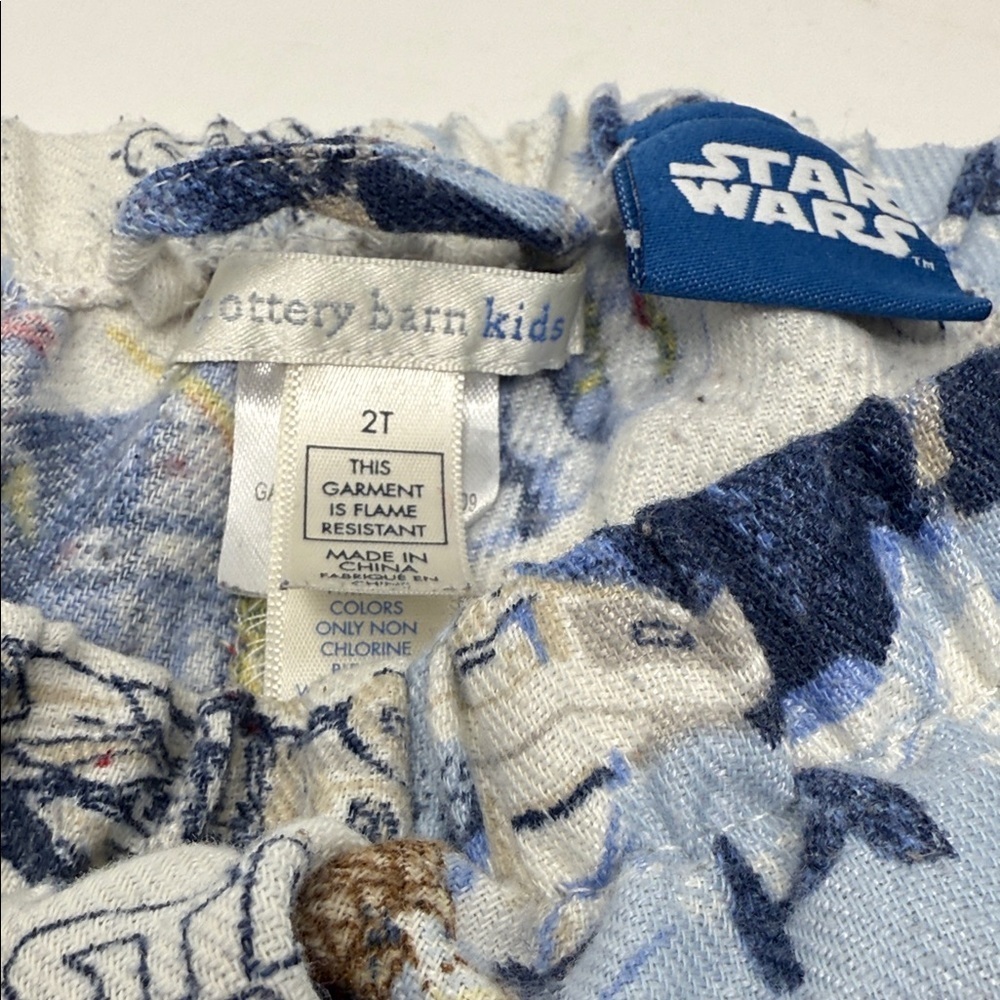 Pottery Barn Kids Star Wars Pajama Set - White and Blue size 2T - Picture 7 of 8